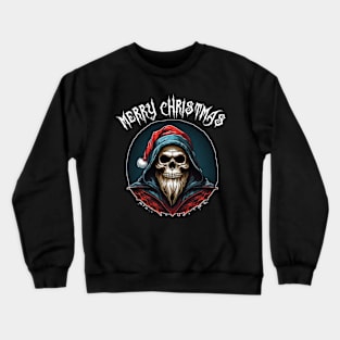 Christmas skull goth Santa Claus Crewneck Sweatshirt